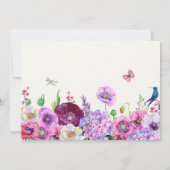 Invitation Fleur fleur photo anniversaire (Dos)