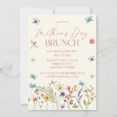 Invitation Fleur fleur sauvage Fleur Florale Fête des Mères B (Devant)