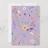 Invitation Fleur Fleur sauvage violette Mariage floral (Dos)