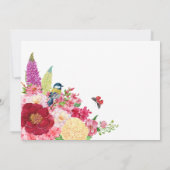 Invitation Fleur fleurie papillon anniversaire (Dos)