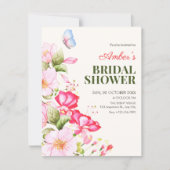 Invitation Fleur fleurit douche de mariée (Devant)