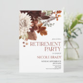 Invitation Fleur florale Brown foncée de Bourgogne (Debout devant)