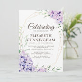 Invitation Fleur florale du mémorial funéraire Woodsy géométr (Debout devant)