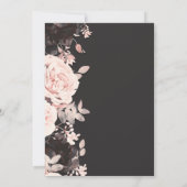 Invitation Fleur foncé Blush rose Charbon gris doux 16 (Dos)