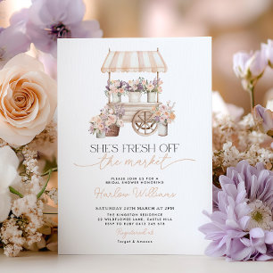 Invitation Fleur fraîche du marché Mariage Fleur de Pêche