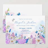 Invitation Fleur fraîche mariage été (Devant / Derrière)