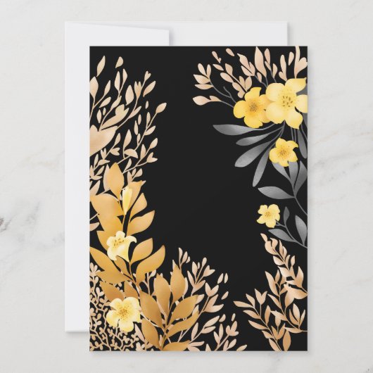 Invitation Fleur frangipani tropicale (Dos)