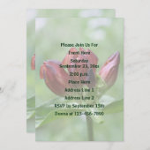 Invitation Fleur Gentienne Rouge (Devant / Derrière)