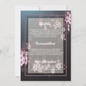 Invitation Fleur géométrique de fleurs de cerisier (Devant)