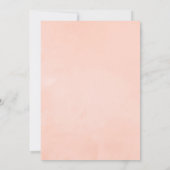 Invitation Fleur géométrique rose pastel pour baptême (Dos)