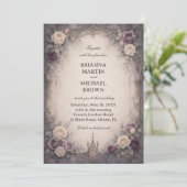 Invitation Fleur Gothique Romantique (Debout devant)