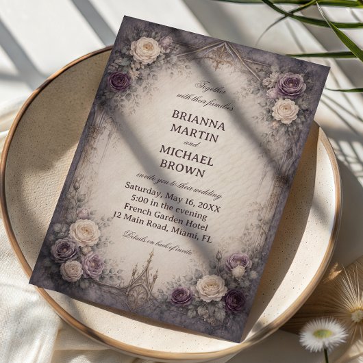 Invitation Fleur Gothique Romantique