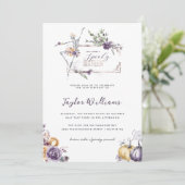 Invitation Fleur gothique | Seize ans effrayants  (Debout devant)