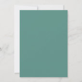 Invitation Fleur indienne Elephant Jade vert mariage moderne (Dos)