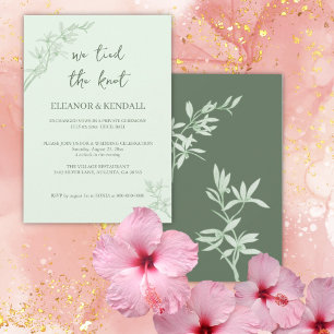Invitation Fleur intemporelle "Tied the Knot" Mariage