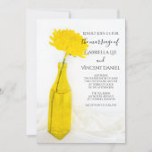 Invitation Fleur jaune dans le Mariage Vase (Devant)