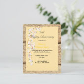 Invitation Fleur Jaune et Blanche 50e Anniversaire (Debout devant)