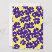 Invitation Fleur jaune et violet personnalisée (Dos)