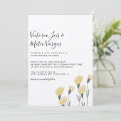Invitation Fleur Jaune Fleur Florale Mariage (Debout devant)