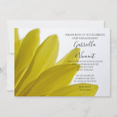 Invitation Fleur Jaune Fleur Pétales de Fleur Jaune (Devant)