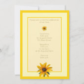 Invitation Fleur Jaune Printemps Été Simple Mariage (Dos)