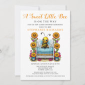 Invitation Fleur Jaune Sweet Little Bee Baby shower (Devant)