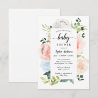 Fleur Jolie Jolie Jolie Baby shower Floral Invitat