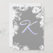 Invitation Fleur Lilac jaune Gris profond (Dos)