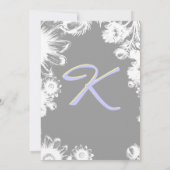 Invitation Fleur Lilac jaune Gris profond (Dos)