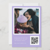 Invitation Fleur Lilac violet - Plan de code QR Mariage (Dos)