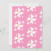 Invitation Fleur marguerite Baby shower Super rose orange (Dos)