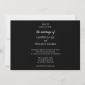 Invitation Fleur marguerite blanche sur Mariage noir (Dos)