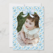 Invitation Fleur marguerite bleue Fancy one Girl Anniversaire (Dos)