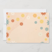 Invitation Fleur marguerite super rétro Premier anniversaire (Dos)