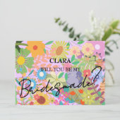 Invitation Fleur Mariage Bridesmade (Debout devant)