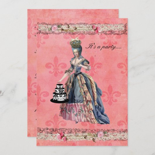 Invitation Fleur Marie (Devant / Derrière)