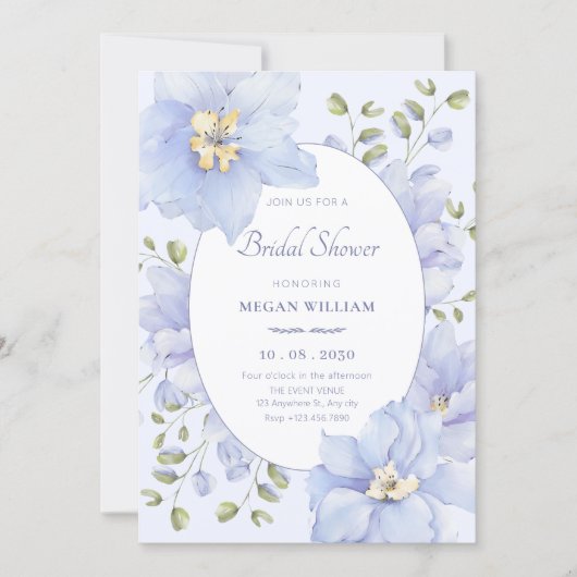 Invitation Fleur mauve (Devant)