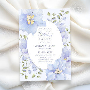 Invitation Fleur mauve fleur mou anniversaire