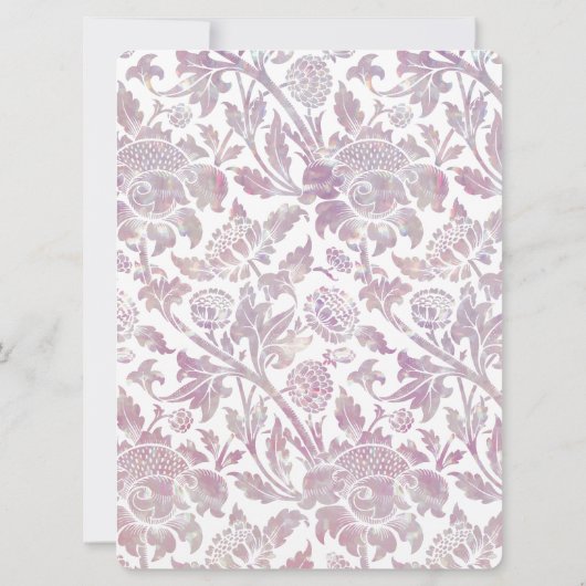 Invitation Fleur mauve vintage (Dos)