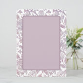 Invitation Fleur mauve vintage (Debout devant)