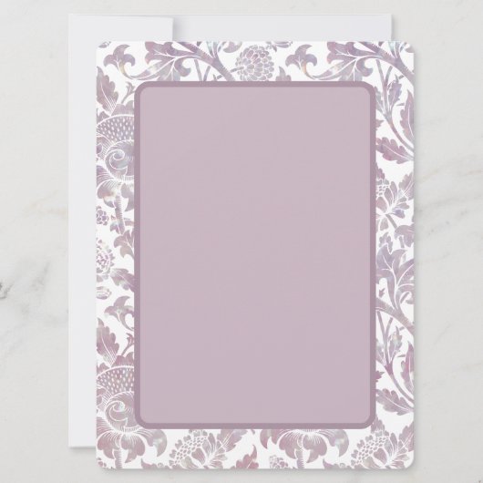 Invitation Fleur mauve vintage (Devant)