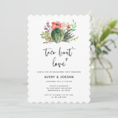 Invitation Fleur moderne Taco Bout Love Party (Debout devant)