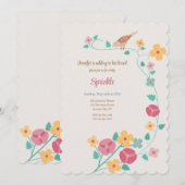 Invitation Fleur Moineau (Devant / Derrière)