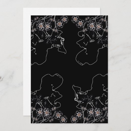 Invitation Fleur nocturne (Devant / Derrière)