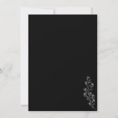 Invitation Fleur noire Baptême de brunch d'été d'automne (Dos)