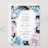 Invitation Fleur noire en fleurs (Devant)