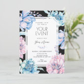 Invitation Fleur noire en fleurs (Debout devant)