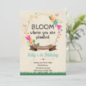 Invitation Fleur où vous avez planté l'invitation (Debout devant)