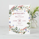 Invitation Fleur pastel (Debout devant)