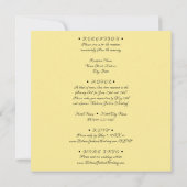 Invitation Fleur Plumeria blanche avec Jaune, Mariage, (Dos)